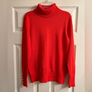 Spense Women’s Long Sleeve Turtleneck Sweater.  Color orange. Size small